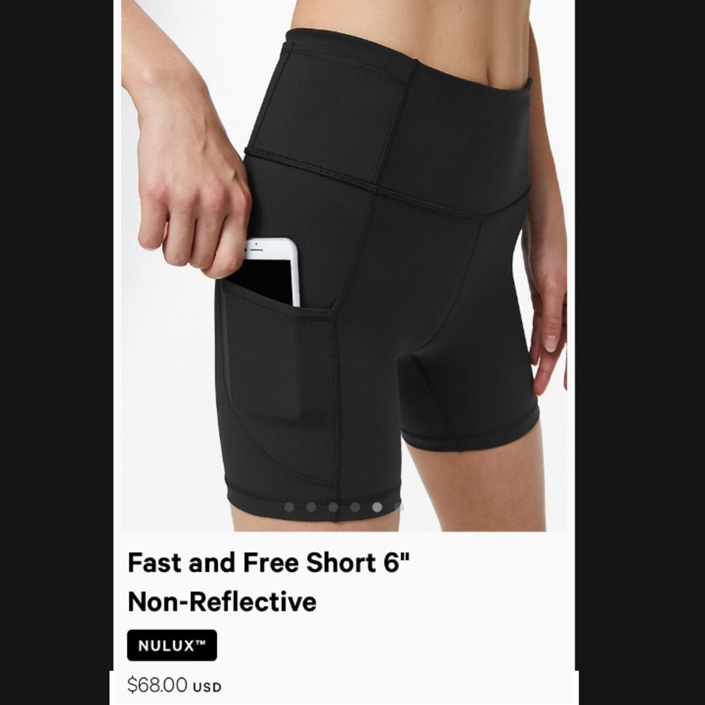 Lululemon Fast and Free 6” shorts